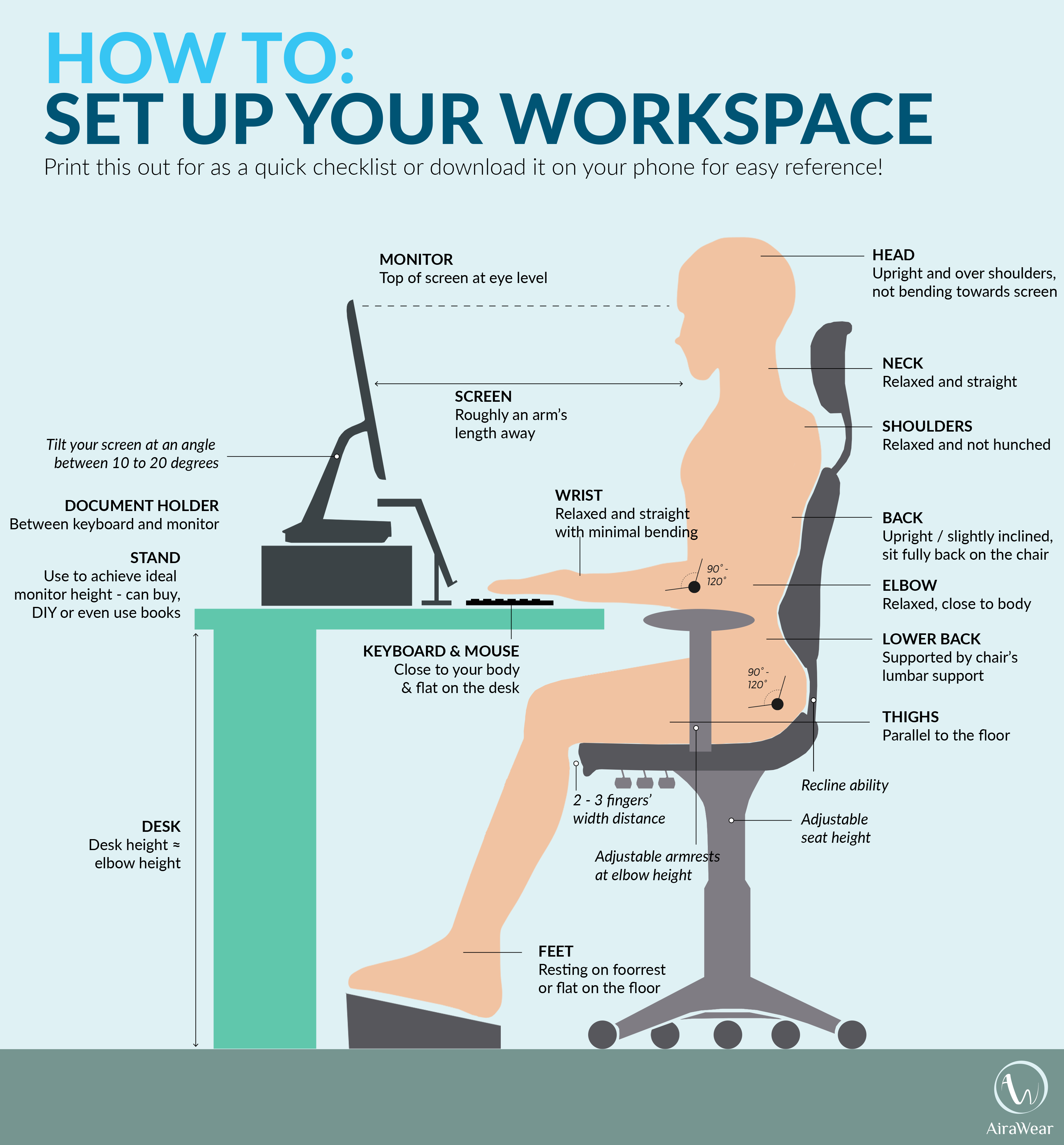 Workstation Ergonomics Diagrams And Checklist | My XXX Hot Girl